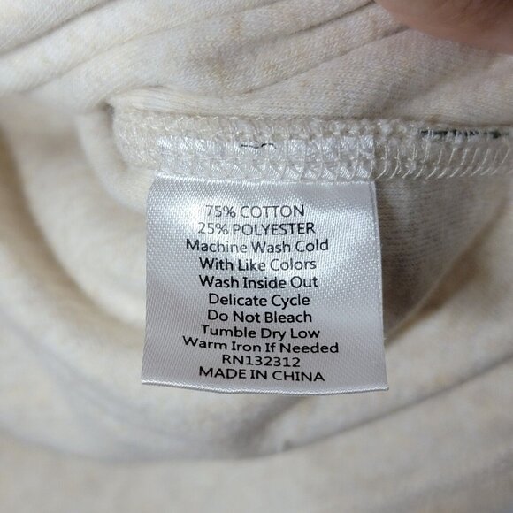 Howler Bros Terrycloth Hoodie‎ Oatmeal Heather Beige Pullover Sweater Medium M - Picture 6 of 6